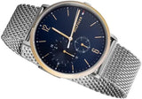 Tommy Hilfiger Brooklyn Quartz Blue Dial Silver Mesh Bracelet Watch for Men - 1791505 Buy Now By Tommy Hilfiger