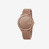 Calvin Klein Minimal Quartz Pink Gold Dial Pink Gold Mesh Bracelet Watch for Men - K3M11TFK Buy Now By Calvin Klein
