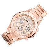 Marc Jacobs Rock Chronograph Rose Gold Dial Rose Gold Steel Strap Watch for Women - MBM3156 Buy Now By Marc Jacobs