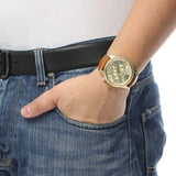 Michael Kors Lexington Chronograph Gold Dial Brown Leather Strap Watch For Men - MK8447 Buy Now By Michael Kors