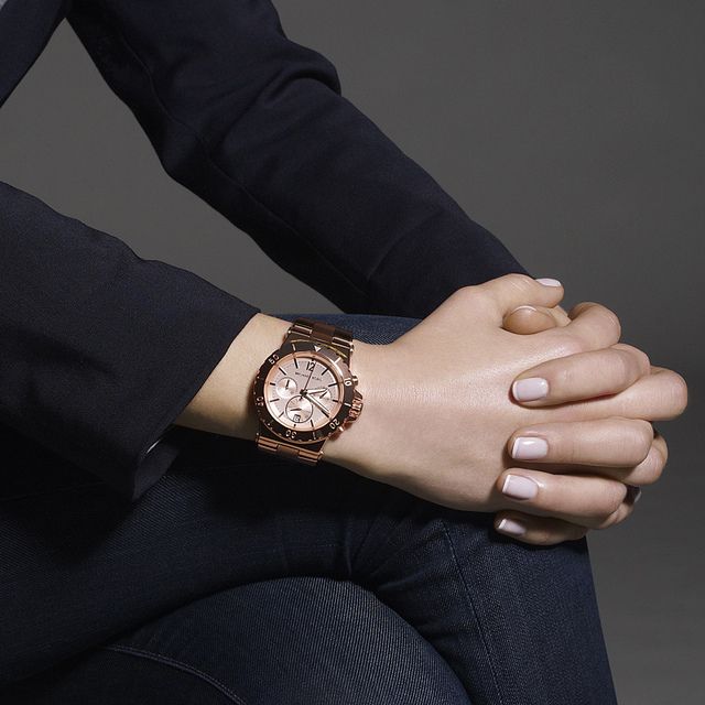 Michael Kors Dylan Rose Gold Dial Rose Gold Steel Strap Watch for Women - MK5314 Buy Now By Michael Kors