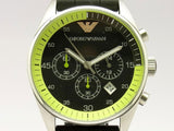 Emporio Armani Chronograph Black Dial Black Rubber Strap Watch For Men - AR5865 Buy Now By Emporio Armani