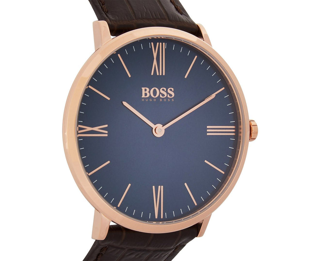 Hugo Boss Classic Jackson Blue Dial Brown Leather Strap Watch for Men - 1513458 Buy Now By Hugo Boss