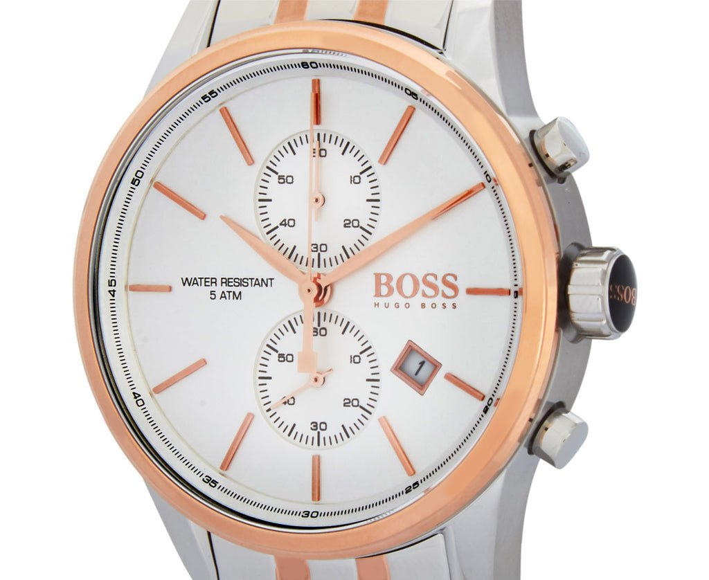Hugo Boss Jet Silver Dial Two Tone Steel Strap Watch for Men - 1513385 Buy Now By Hugo Boss