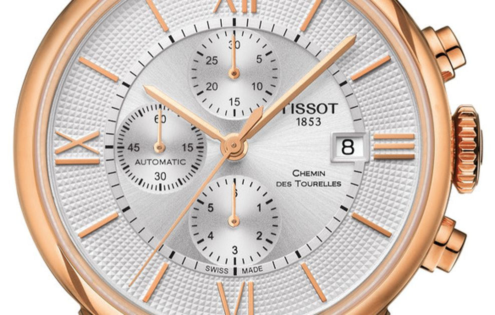 Tissot Des Tourelles Chronograph Silver Dial Brown Leather Strap Watch For Men - T099.427.36.038.00 Buy Now By Tissot