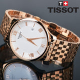 Tissot T Classic Tradition White Dial Rose Gold Steel Strap Watch For Women - T063.610.33.038.00 Buy Now By Tissot