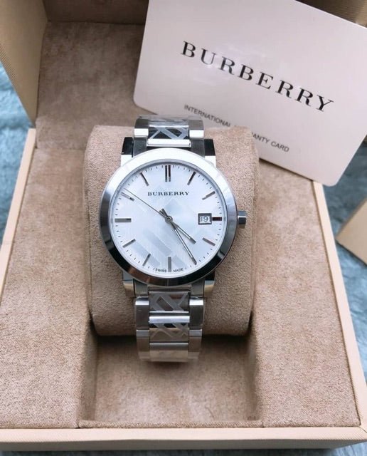 Burberry The City White Dial Silver Steel Strap Watch for Women - BU9144 Buy Now By Burberry