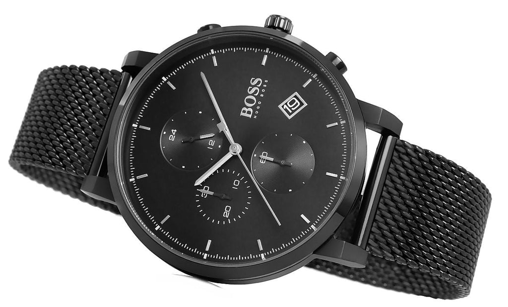 Hugo Boss Integrity Black Dial Black Mesh Bracelet Watch for Men - 1513813 Buy Now By Hugo Boss