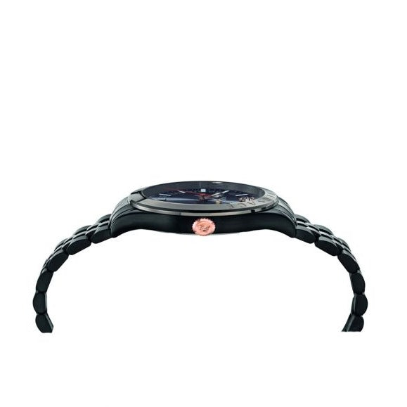 Versace Hellenyium Analog Black Dial Black Steel Strap Watch For Men - VEVK00320 Buy Now By Versace