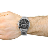 Hugo Boss Grand Prix Black Dial Silver Steel Strap Watch for Men - 1513477 Buy Now By Hugo Boss