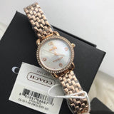 Coach Delancey Mother of Pearl White Dial Rose Gold Steel Strap Watch for Women - 14502479 Buy Now By Coach