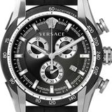 Versace V Ray Chronograph Quartz Black Dial Black Leather Strap Watch For Men - VE2I00121 Buy Now By Versace