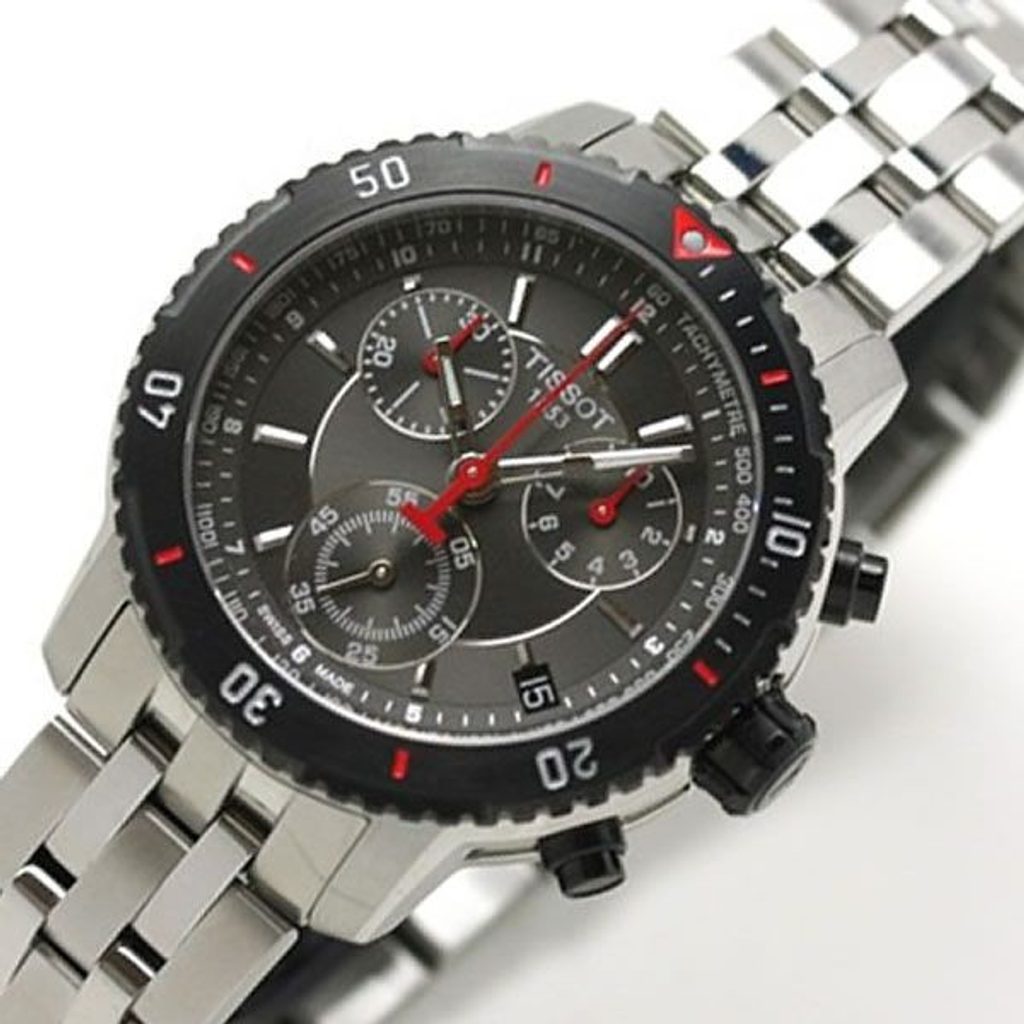 Tissot PRS 200 Chronograph Grey Dial Silver Steel Strap Watch For Men - T067.417.21.051.00 Buy Now By Tissot