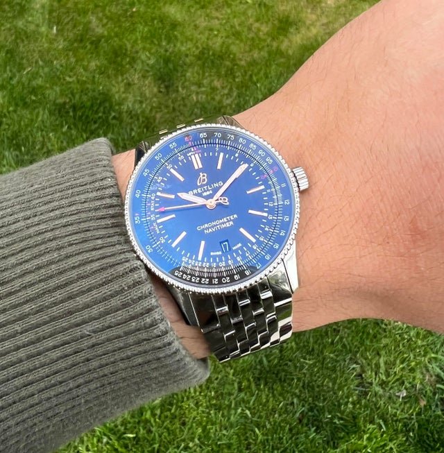 Breitling Navitimer Automatic 41mm Black Dial Silver Steel Strap Watch for Men - A17326241B1A1 Buy Now By Breitling