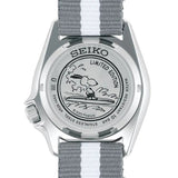 Seiko 5 Sports x Peanuts Surfboard Snoopy Limited Edition White Dial Two Tone NATO Strap Watch For Men - SRPK25K1 Buy Now By Seiko