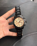 Michael Kors Everest Quartz Rose Gold Dial Black Steel Strap Watch For Women - MK5872 Buy Now By Michael Kors