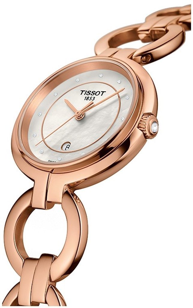 Tissot T Lady Flamingo Mother of Pearl Dial Rose Gold Steel Strap Watch for Women - T094.210.33.116.01 Buy Now By Tissot