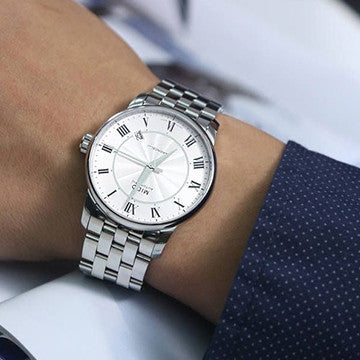 Mido Baroncelli III Automatic Silver Dial Silver Steel Strap Watch For Men - M8600.4.21.1 Buy Now By Mido