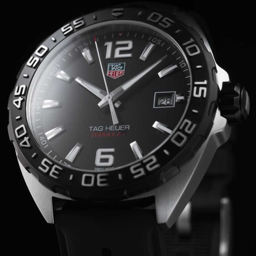 Tag Heuer Formula 1 Quartz Black Dial Black Rubber Strap Watch for Men - WAZ1110.FT8023 Buy Now By Tag Heuer