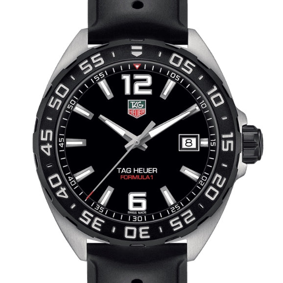 Tag Heuer Formula 1 Quartz Black Dial Black Rubber Strap Watch for Men - WAZ1110.FT8023 Buy Now By Tag Heuer