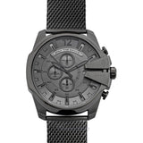 Diesel Mega Chief Chronograph Black Dial Black Mesh Strap Watch For Men - DZ4527 Buy Now By Diesel