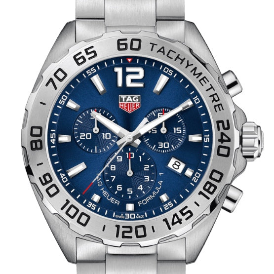 Tag Heuer Formula 1 Chronograph Blue Dial Silver Steel Strap Watch for Men - CAZ101K.BA0842 Buy Now By Tag Heuer