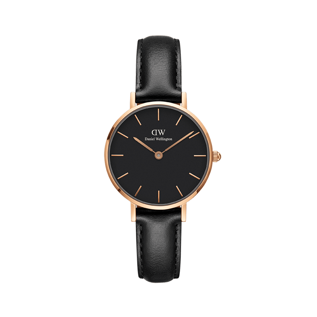 Daniel Wellington Classic Petite Sheffield Black Dial Black Leather Strap Watch For Women - DW00100224 Buy Now By Daniel Wellington