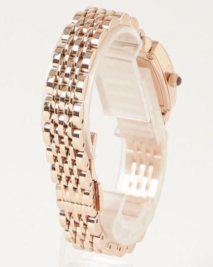 Emporio Armani Gianni T-Bar Analog Crystal Brown Dial Rose Gold Steel Strap Watch For Women - AR11407 Buy Now By Emporio Armani