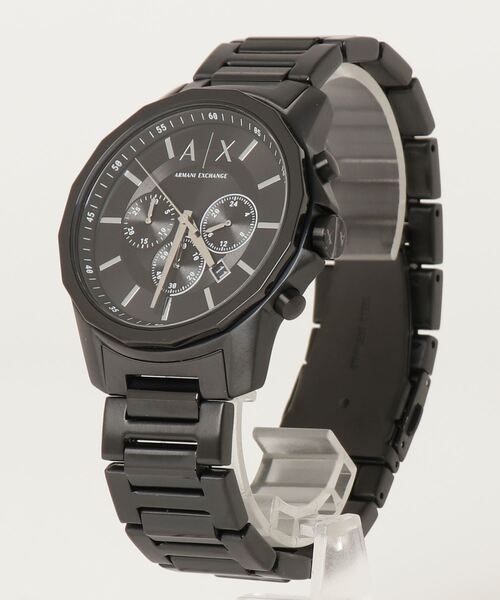 Armani Exchange Banks Chronograph Black Dial Black Steel Strap Watch For Men - AX1722 Buy Now By Armani Exchange