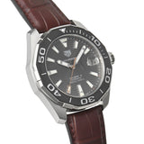Tag Heuer Aquaracer Caliber 5 Black Dial Brown Leather Strap Watch for Men - WAY201M.FC6474 Buy Now By Tag Heuer