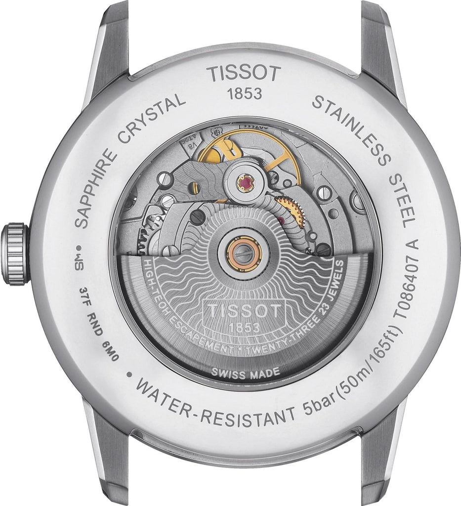 Tissot Luxury Powermatic 80 Silver Dial Brown Leather Strap Watch For Men - T086.407.16.037.00 Buy Now By Tissot