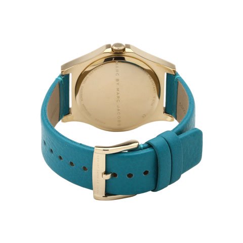 Marc Jacobs Baby Dave Gold Dial Blue Leather Strap Watch for Women - MBM1263 Buy Now By Marc Jacobs