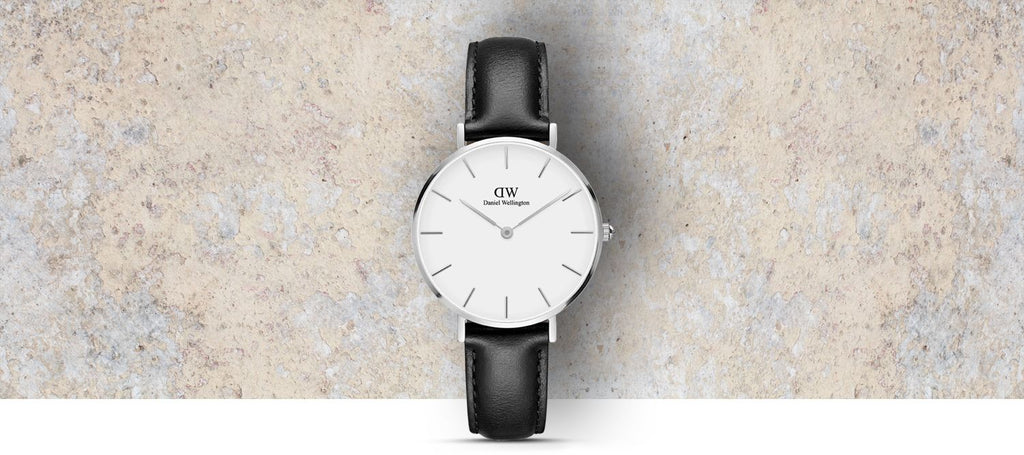 Daniel Wellington Classic Petite Sheffield White Dial Black Leather Strap Watch For Women - DW00100186 Buy Now By Daniel Wellington