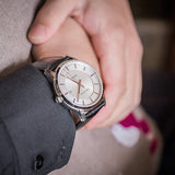 Calvin Klein Infinity Silver Dial Black Leather Strap Watch for Men - K5S341C6 Buy Now By Calvin Klein