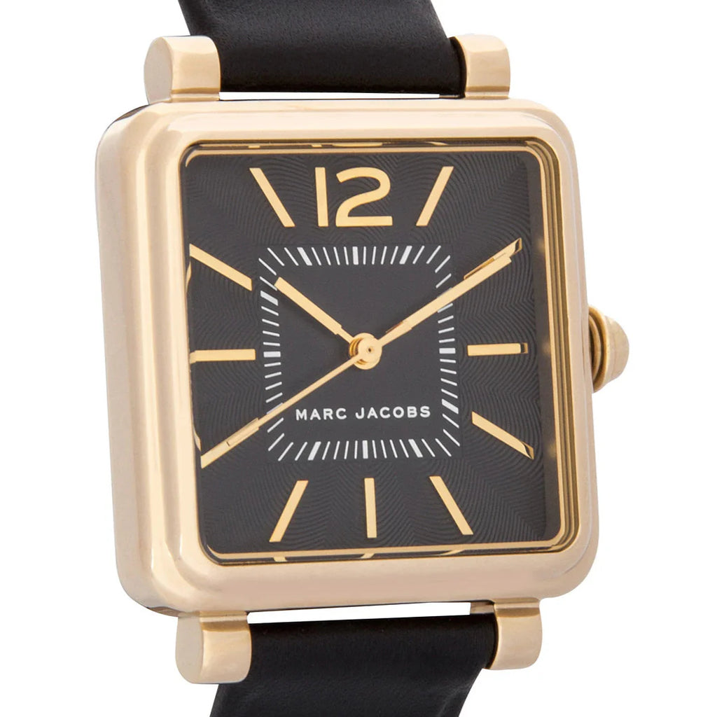 Marc Jacobs Vic Black Dial Black Leather Strap Watch for Women - MJ1522 Buy Now By Marc Jacobs