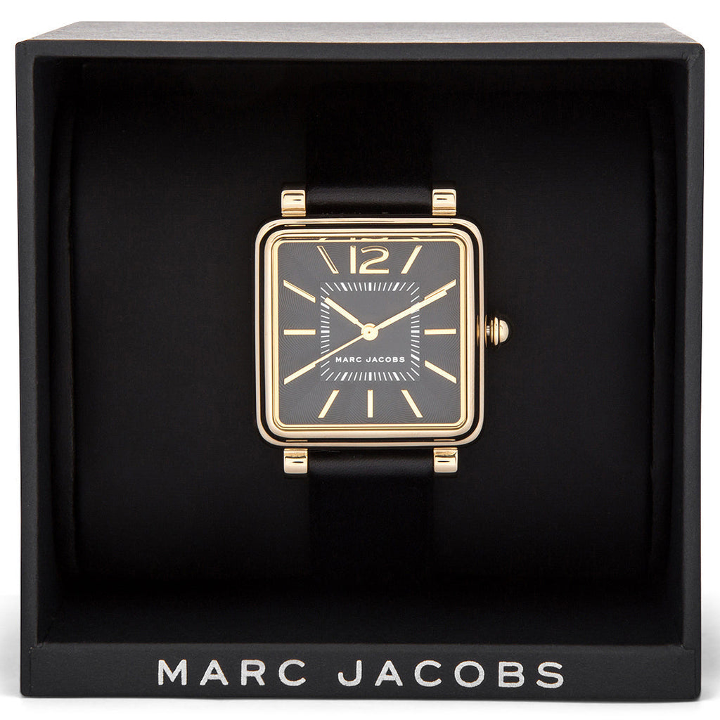 Marc Jacobs Vic Black Dial Black Leather Strap Watch for Women - MJ1522 Buy Now By Marc Jacobs