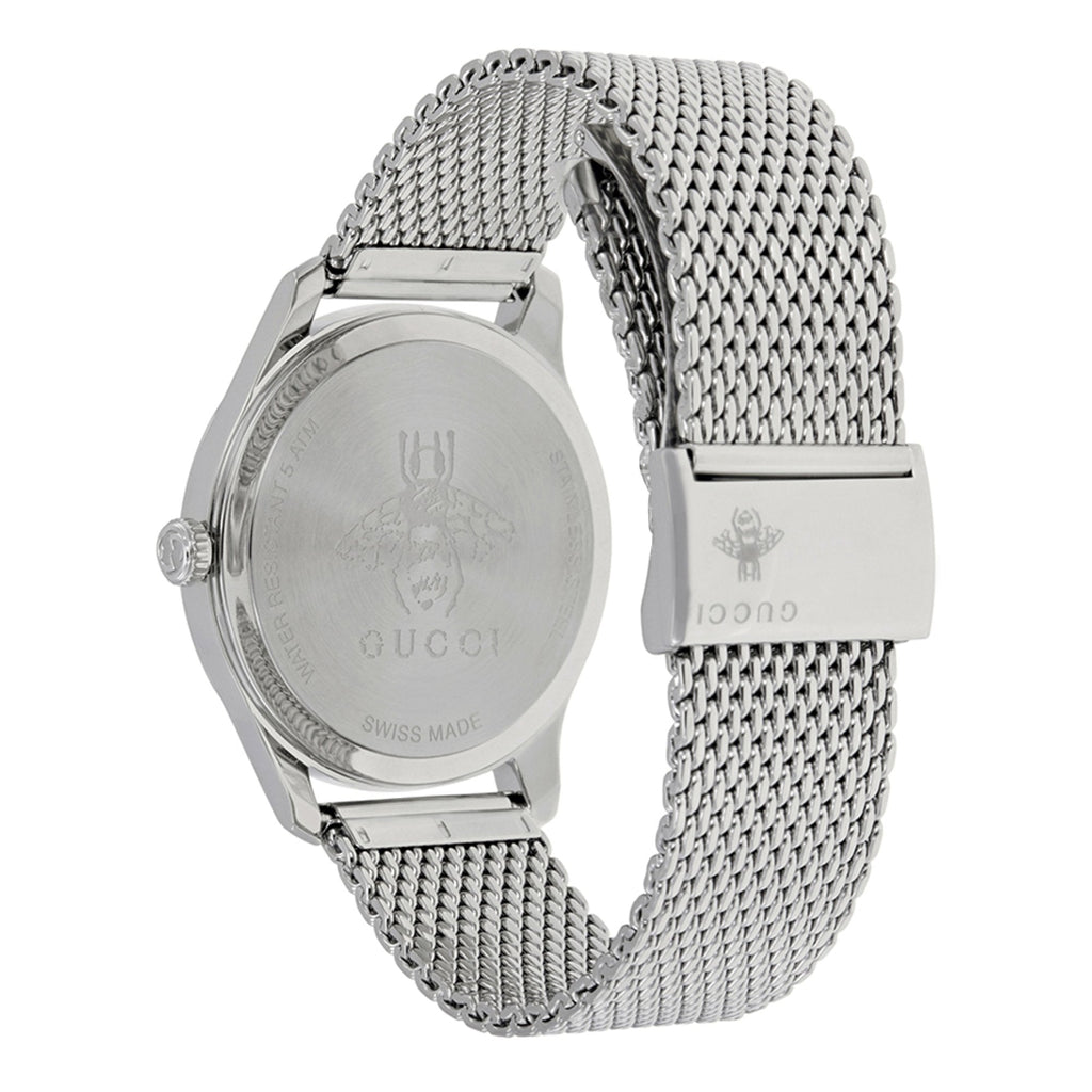 Gucci G-Timeless Motifs Moon Phase Blue Dial Silver Mesh Bracelet Watch For Men - YA126328 Buy Now By Gucci