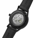 Emporio Armani Meccanico Automatic Black Dial Black Leather Strap Watch For Men - AR60042 Buy Now By Emporio Armani