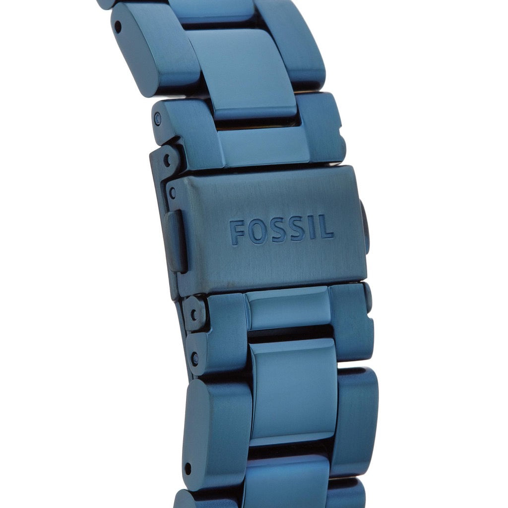 Fossil Perfect Boyfriend Multifunction Blue Dial Blue Steel Strap Watch for Women - ES4093 Buy Now By Fossil