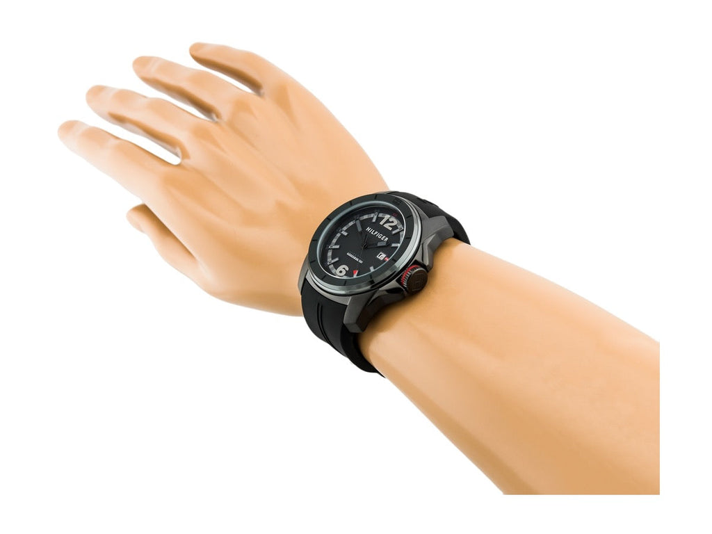 Tommy Hilfiger Windsurf Black Dial Black Rubber Strap Watch for Men- 1791114 Buy Now By Tommy Hilfiger