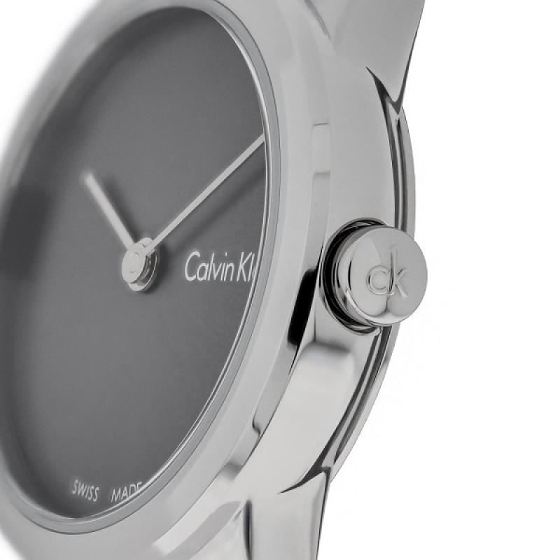 Calvin Klein Minimal Grey Dial Silver Mesh Bracelet Watch for Women - K3M231Y3 Buy Now By Calvin Klein