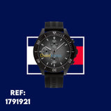 Tommy Hilfiger Larson Chronograph Black Dial Black Rubber Strap Watch For Men - 1791921 Buy Now By Tommy Hilfiger