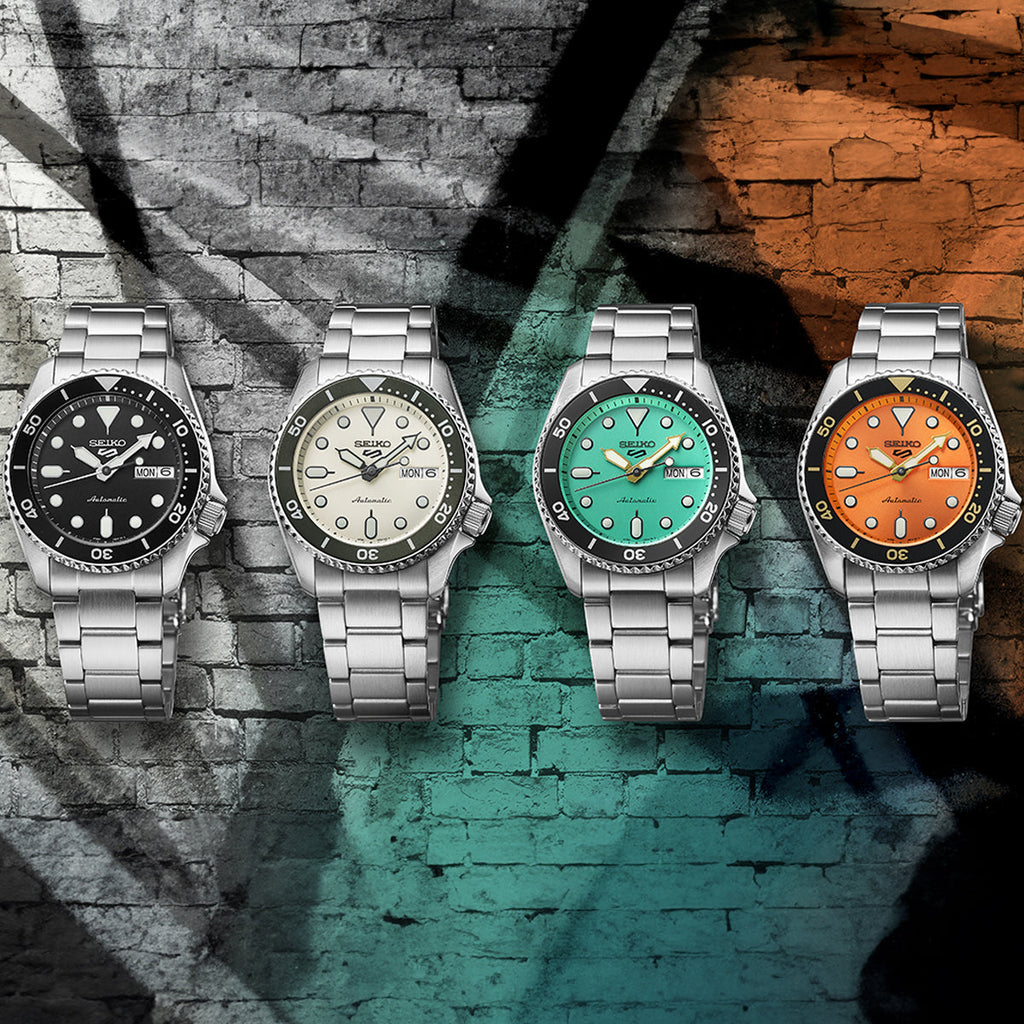 Seiko 5 Sports SKX Automatic Cream Dial Silver Steel Strap Watch For Men - SRPK31K1 Buy Now By Seiko