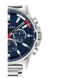 Tommy Hilfiger Mason Quartz Blue Dial Silver Steel Strap Watch for Men - 1791788 Buy Now By Tommy Hilfiger
