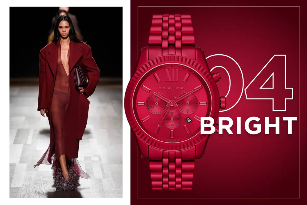 Michael Kors Lexington Chronograph Red Dial Red Steel Strap Watch For Men - MK8814 Buy Now By Michael Kors