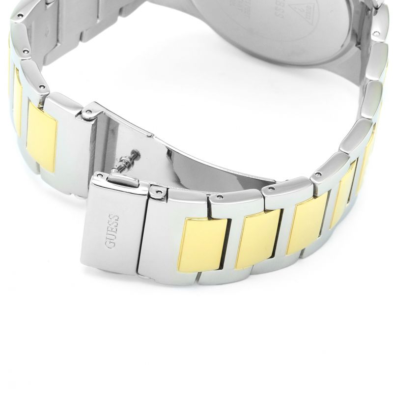 Guess Frontier Chronograph Crystals Gold Dial Two Tone Steel Strap Watch For Women - W1156L5 Buy Now By Guess