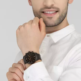 Fossil Neutra Chronograph Black Dial Black Steel Strap Watch for Men - FS5525 Buy Now By Fossil