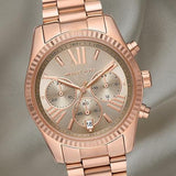 Michael Kors Lexington Chronograph Grey Dial Rose Gold Steel Strap Watch For Women - MK7217 Buy Now By Michael Kors