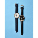 Fossil Townsman Automatic Black Dial Black Leather Strap Watch for Men - ME3170 Buy Now By Fossil