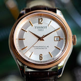 Tissot T Classic Ballade Powermatic 80 Lady Silver Dial Brown Leather Strap Watch For Women - T108.408.26.037.00 Buy Now By Tissot